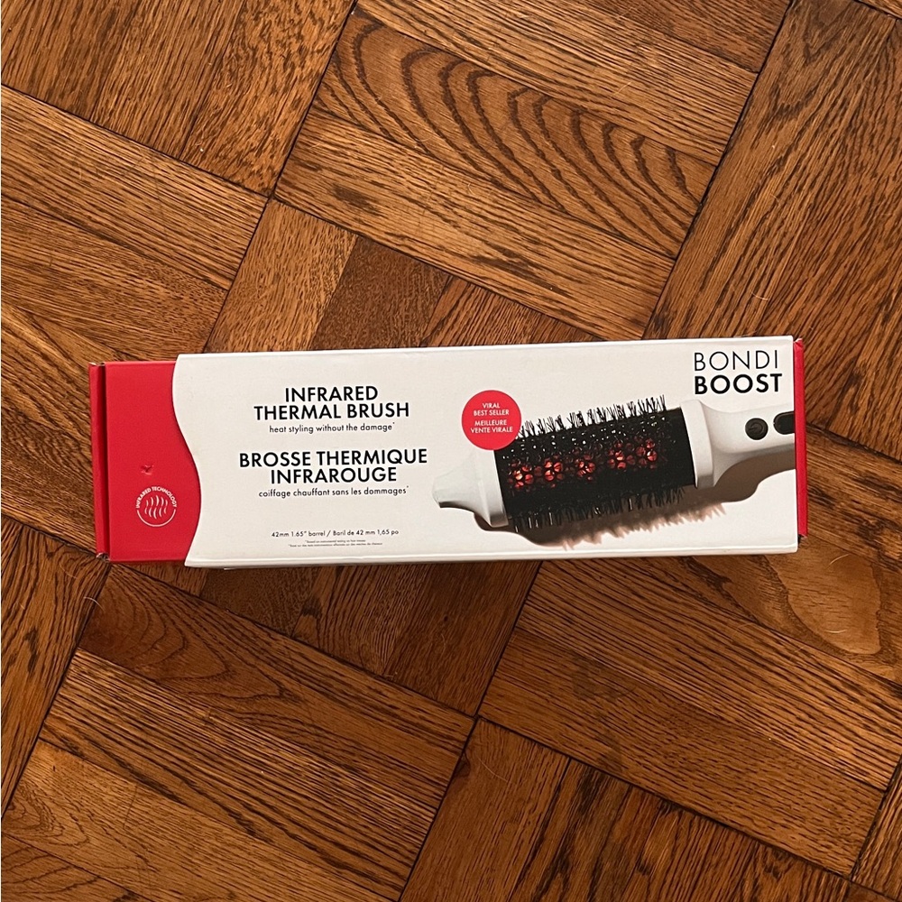 Infrared Thermal Hair Brush - White/Red